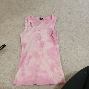 Wild Fable Pink Tie-Dye Tank Top